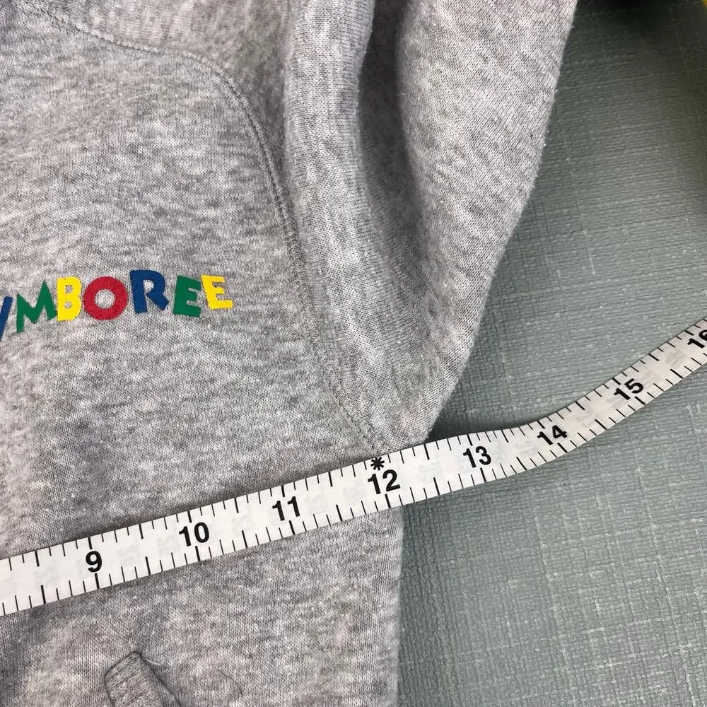 Vintage Gymboree Color Block Gray Hoodie Zip Sweatshirt Medium 3-4